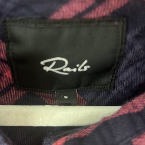 Rails Hunter Plaid Shirt-NAVY/ MAUVE-Size Small - Picture 3 of 7